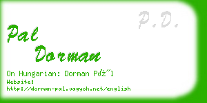 pal dorman business card
